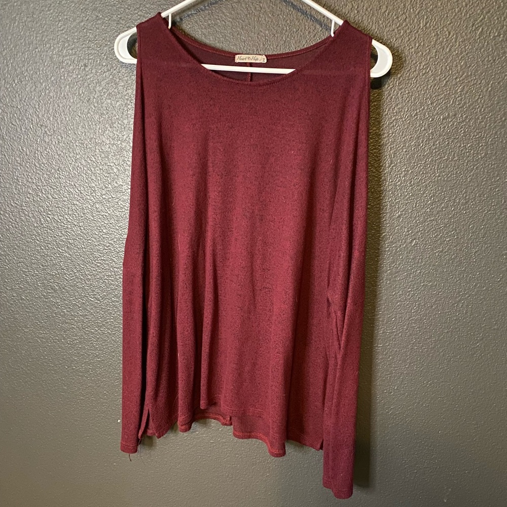 Cold shoulder sweater